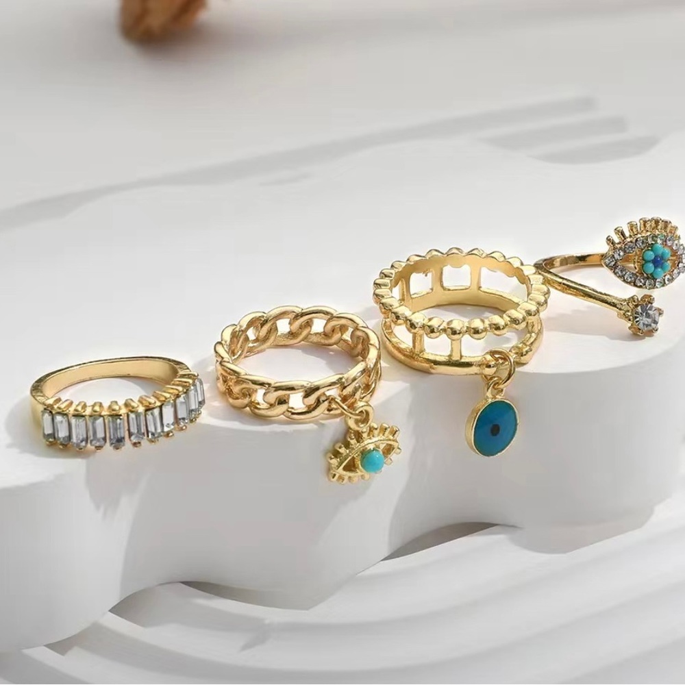 Golden Eye Rings - Picture 2 of 6